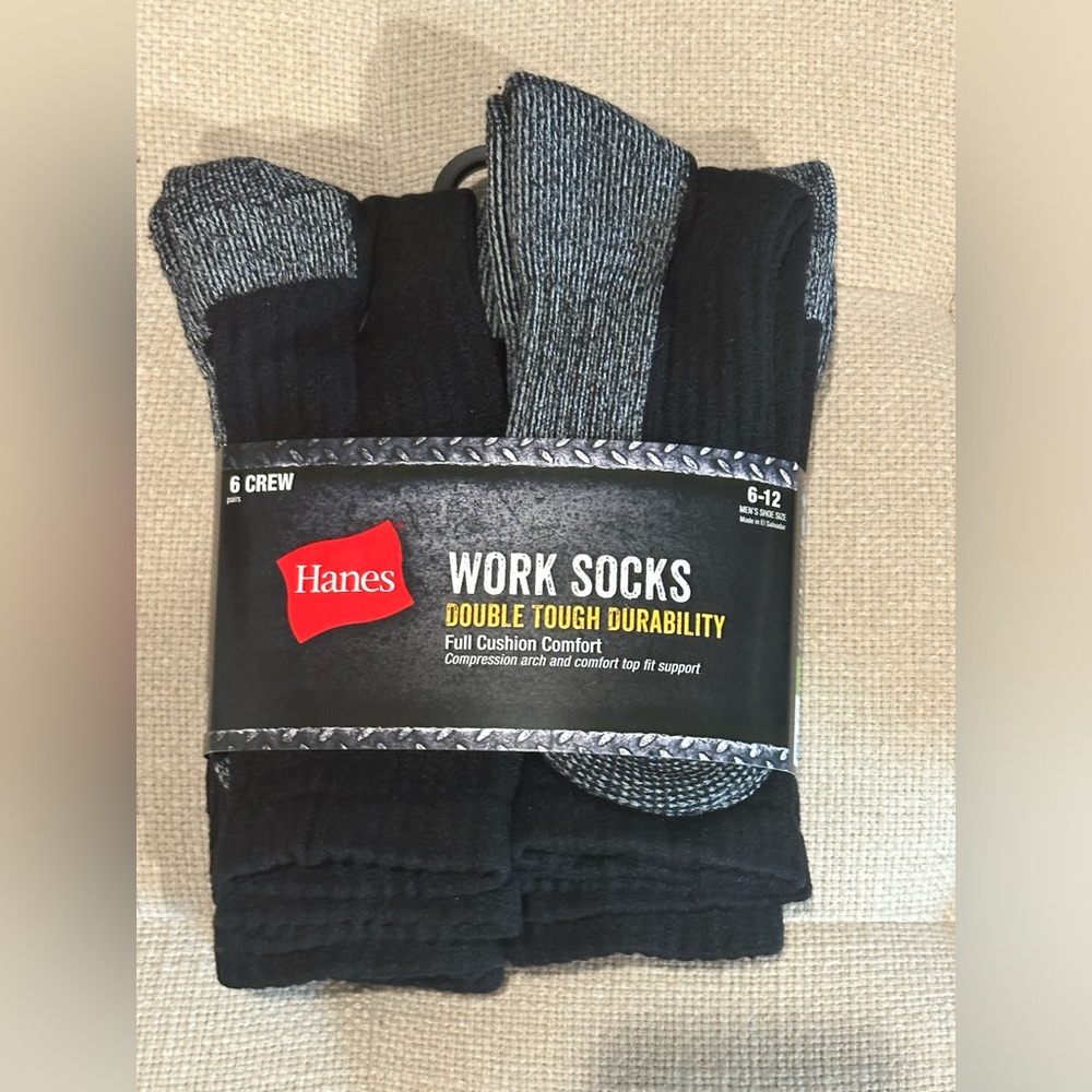 Hanes Men’s Full Cushion Comfort Work Socks